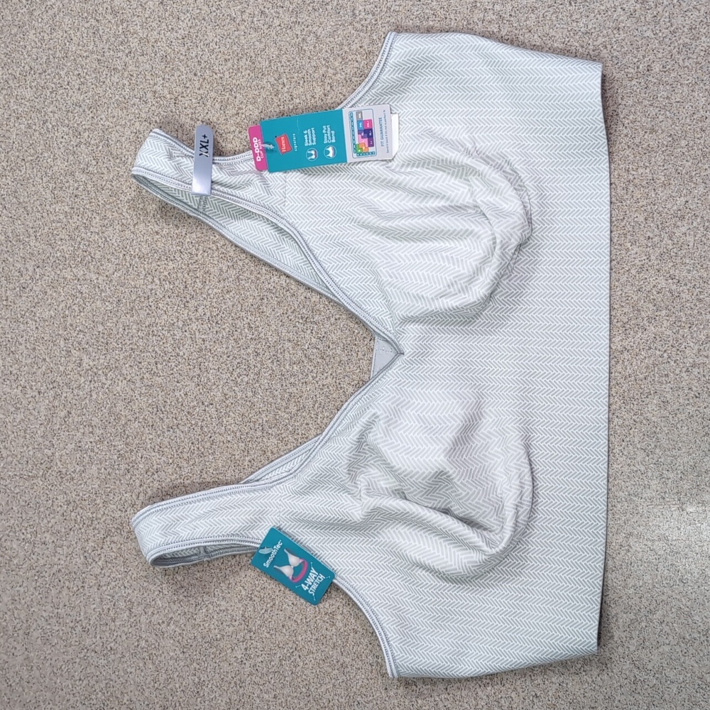 Hanes SmoothTec Bra, 4 Way Stretch. NWT, Sz 2XL + (D-DDD Cup) - Picture 2 of 9